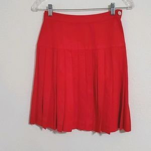 ADRIENNE VITTADINI Red pleated skirt side zipper Sz. 4